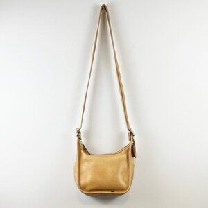 Coach Vintage Janice Legacy Tan Leather Crossbody Shoulder Bag 9950